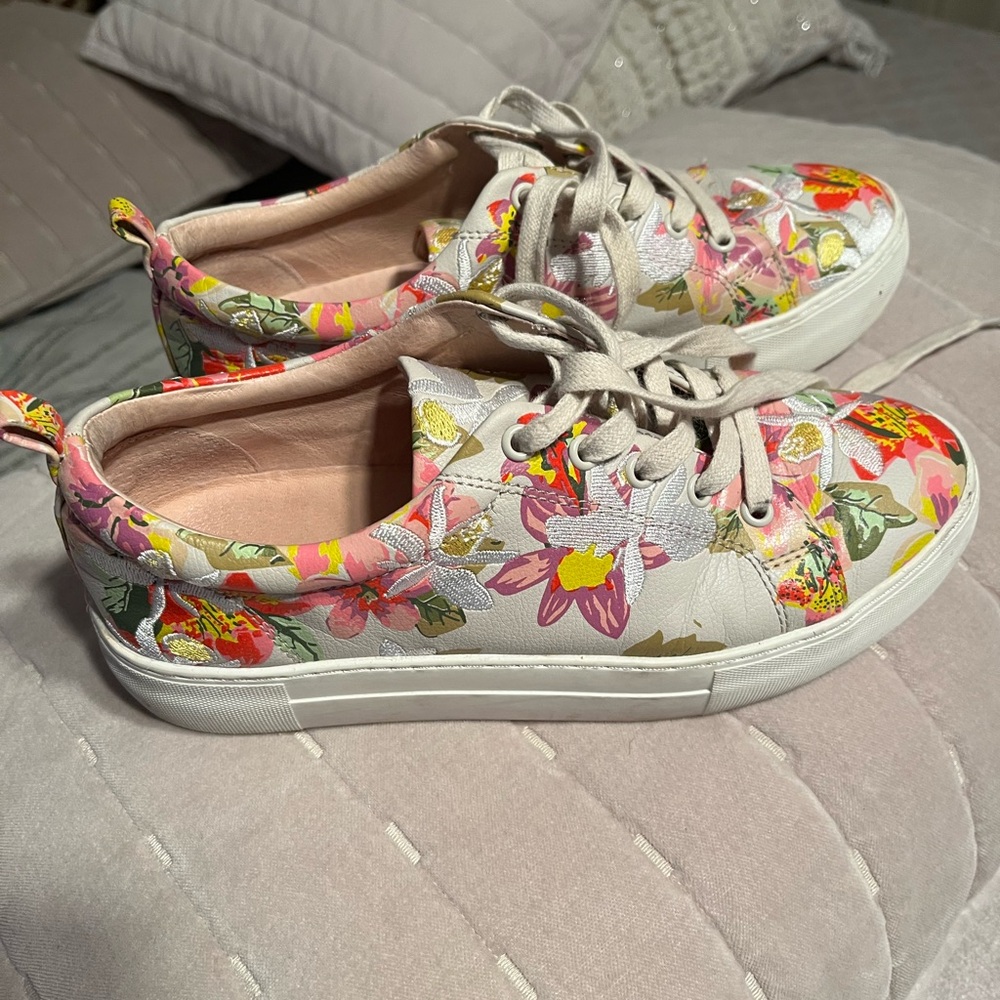 Floral Canvas Sneakers
